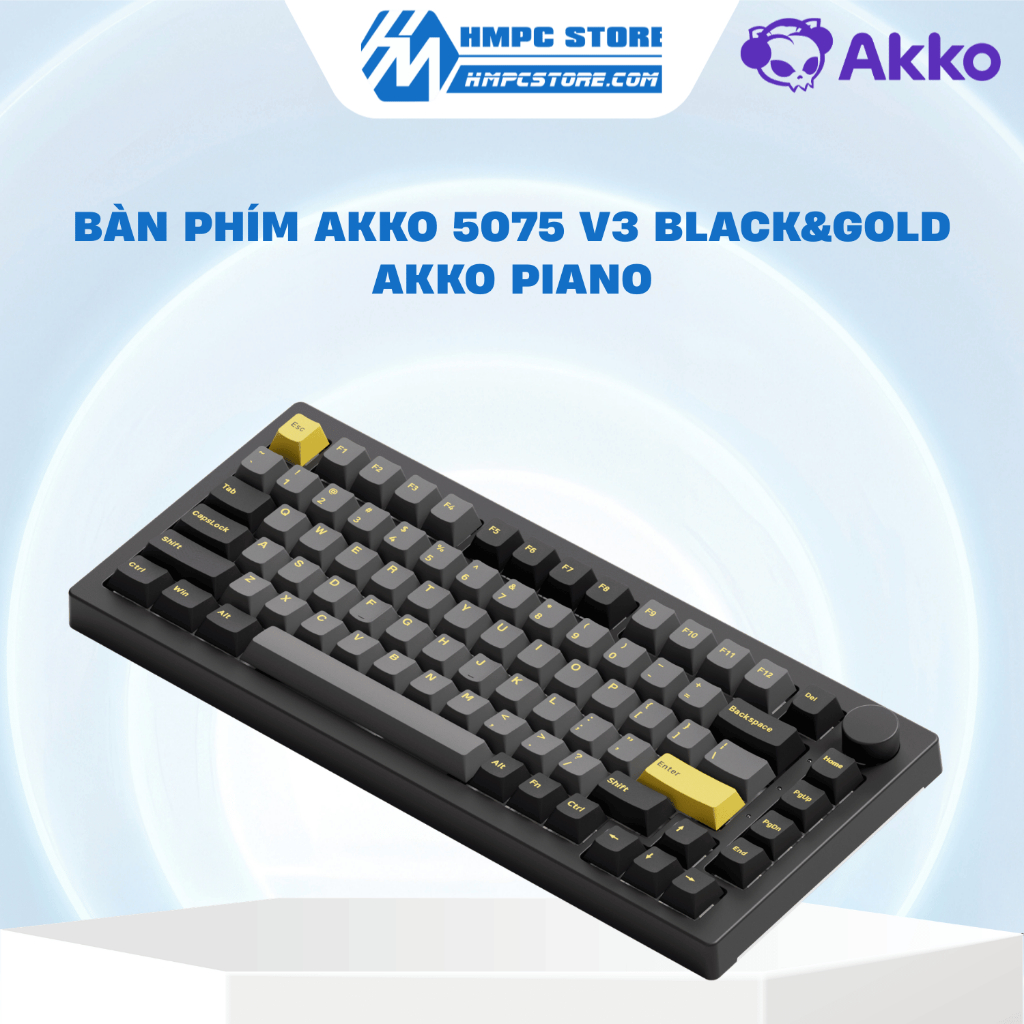 Bàn phím AKKO 5075 V3 Black&Gold Akko Piano | Bảo hành 12 tháng