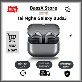 Tai Nghe Bluetooth Galaxy Buds 3 - Thiết Kế Mới- Âm Thanh Bass Mạnh Mẽ - Kháng Nước IP54-Pin 30H- Chống Ồn - BH2NC