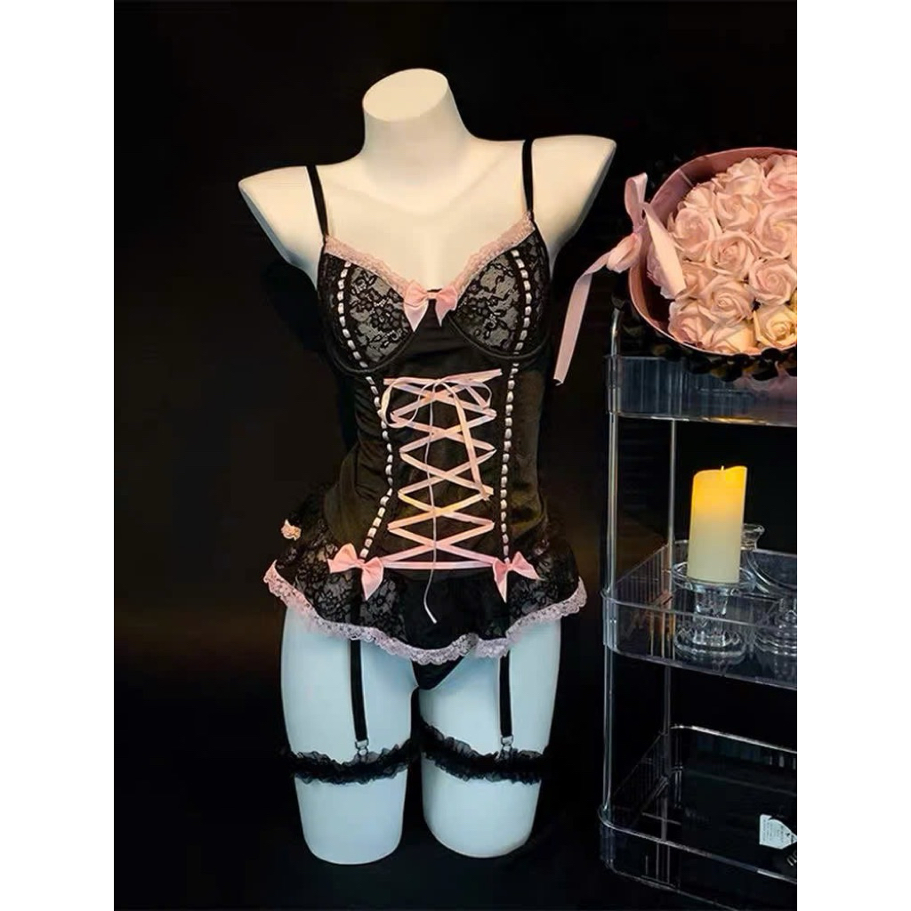 V206. corest kèm đai + chip có gọng sẵn hoả tốc.tuki sleepwear