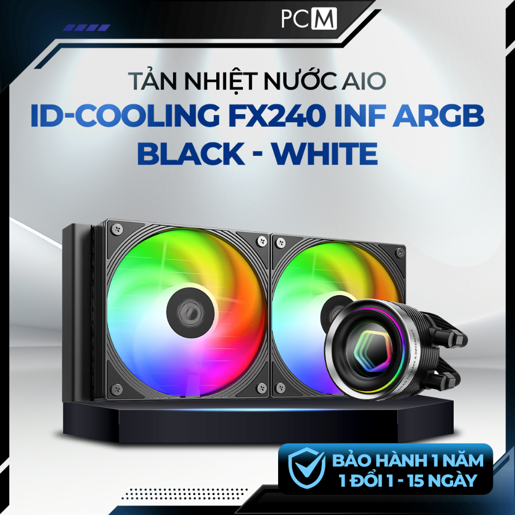 Tản Nước AIO ID-COOLING FX240 INF ARGB Black White | Tản Nhiệt CPU 240mm | ARGB PC Gaming