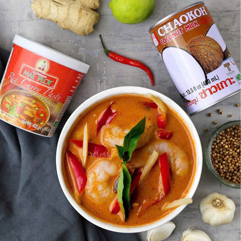 Gia vị nấu  Cari đỏ Mae Ploy 400g nhập khẩu Thái Lan