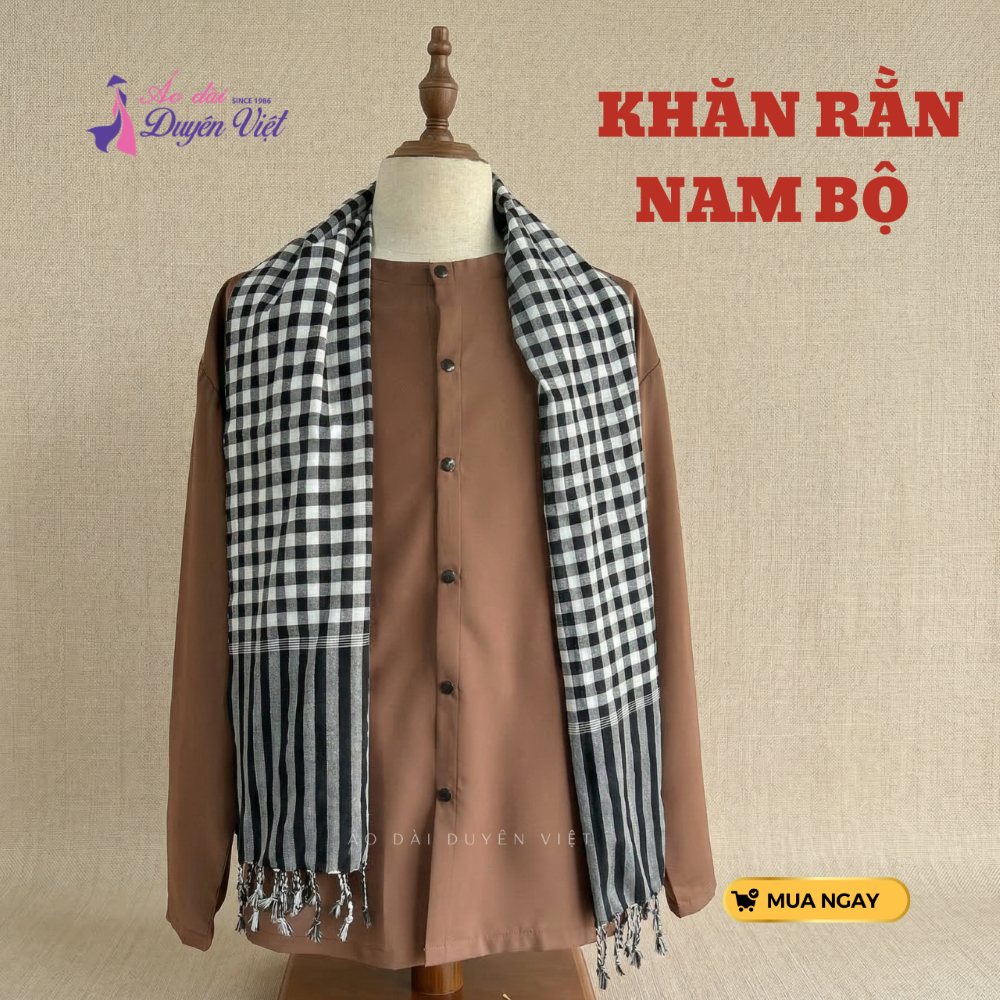 Khăn Rằn Nam Bộ Cotton Đủ Màu | Khăn Choàng Đi Phượt, Du Lịch, Thời Trang Truyền Thống.