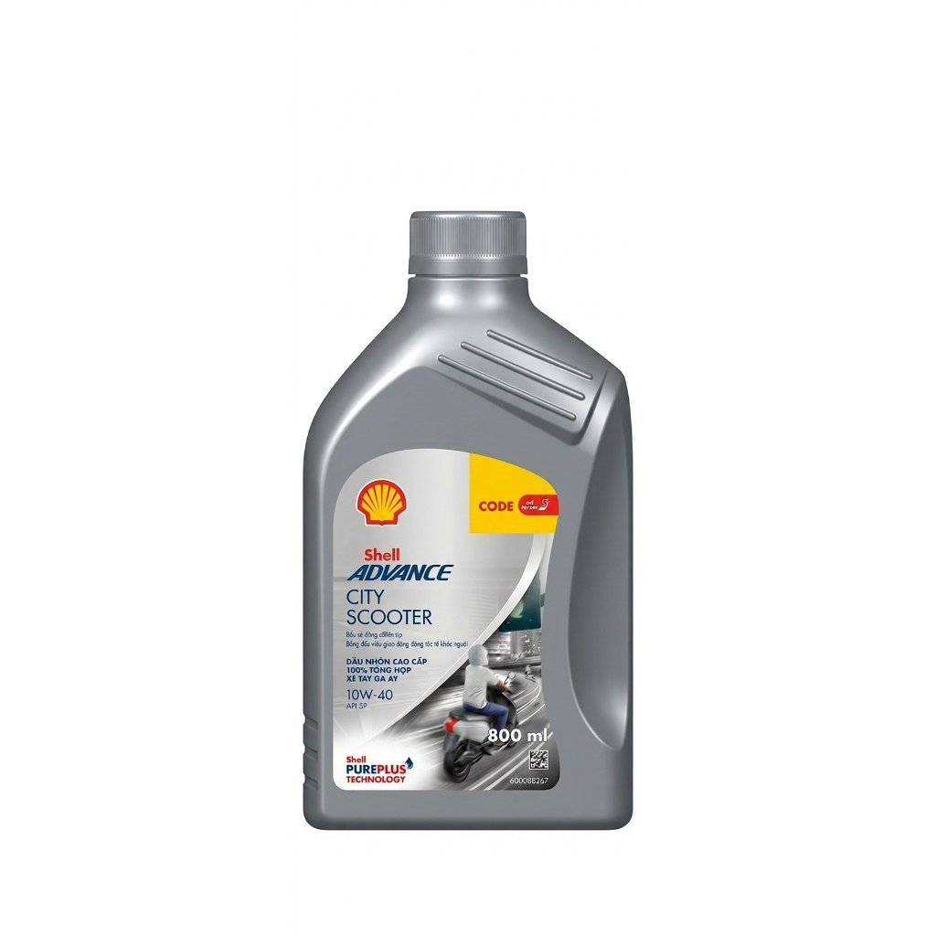 Nhớt Đông Cơ Xe Tay Ga Shell city 800ml Giúp Bảo Vệ Động cơ chạy trông thành phố đông đúc
