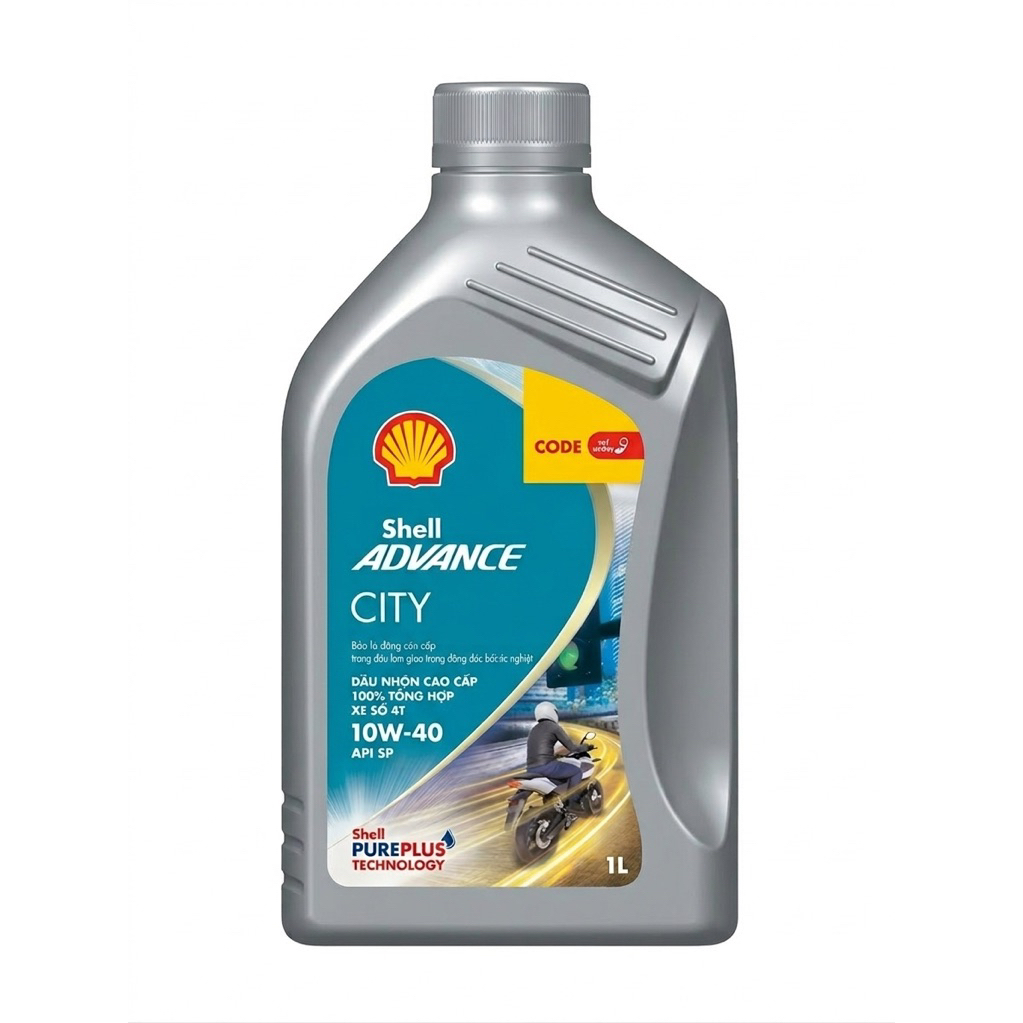 Dầu Nhớt xe máy Shell city 10w40 xe số và tay côn chạy trông thành phố bao êm