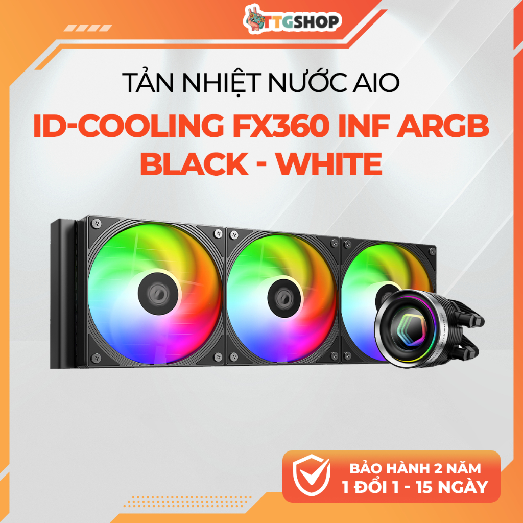 TẢN NHIỆT NƯỚC ID-COOLING FX360 INF ARGB Black White | AIO 360mm ARGB | Tản Nước CPU
