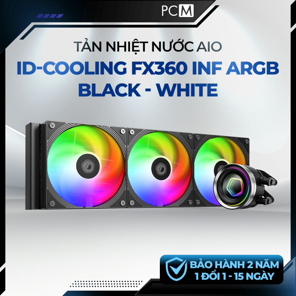 Tản Nước AIO ID-COOLING FX360 INF ARGB Black White | Tản Nhiệt CPU 360mm | ARGB PC Gaming