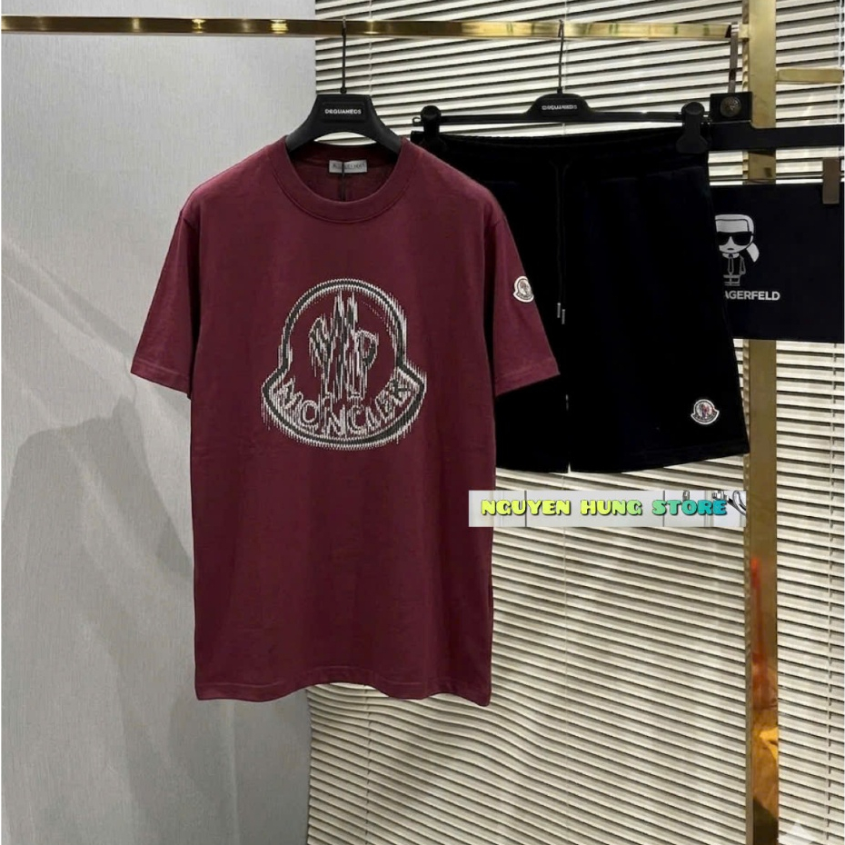 Đồ Bộ Hè nam Boy Phố Mon@Celer Đỏ Đô HOt Hit Đủ Tem mác,Bộ Nam Cộc  MOn@Cele Đỏ Cotton Lạnh Mẫu Mới co giãn 4 chiều