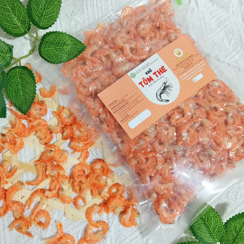 Tôm Khô Cà Mau - 500g Tôm Thẻ Size Trung, Đều Size, Ngọt Thịt, Chuẩn Tôm Khô Cà Mau