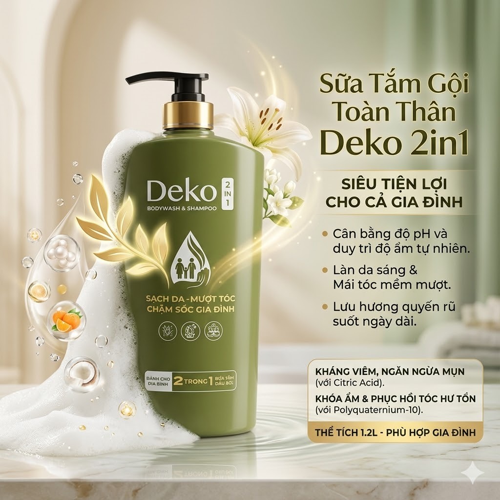 SỮA TẮM GỘI TOÀN THÂN DEKO 2IN1