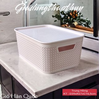 Combo 2 Giỏ L Đựng Đồ giả mây phong cách Hàn Quốc