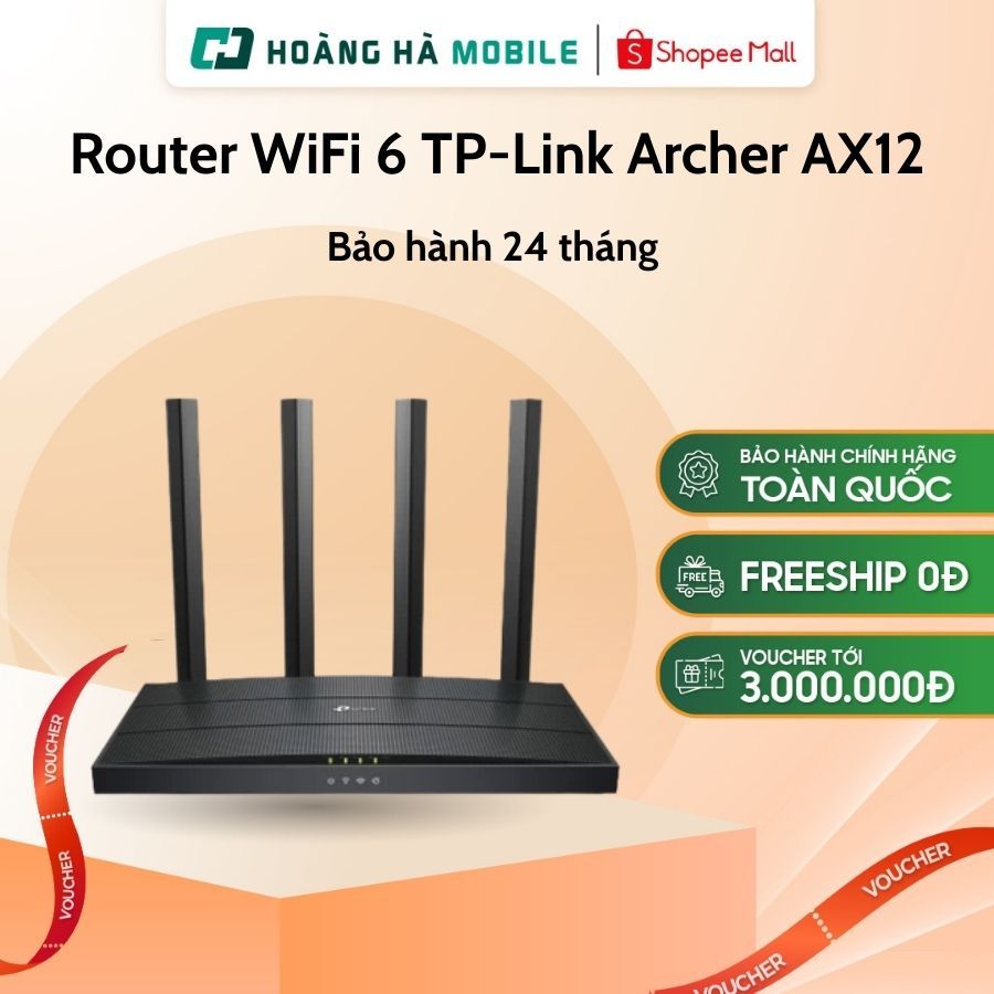 Router WiFi 6 TP-Link Archer AX12 - Chính hãng