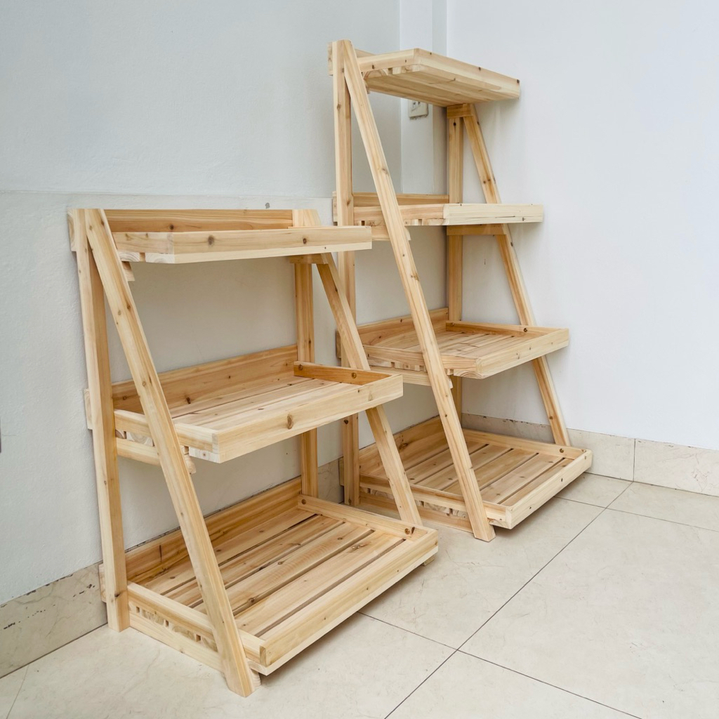 Kệ hoa quả || Kệ chữ A đa năng || Kệ gỗ 3 tầng, 4 tầng gỗ tự nhiên