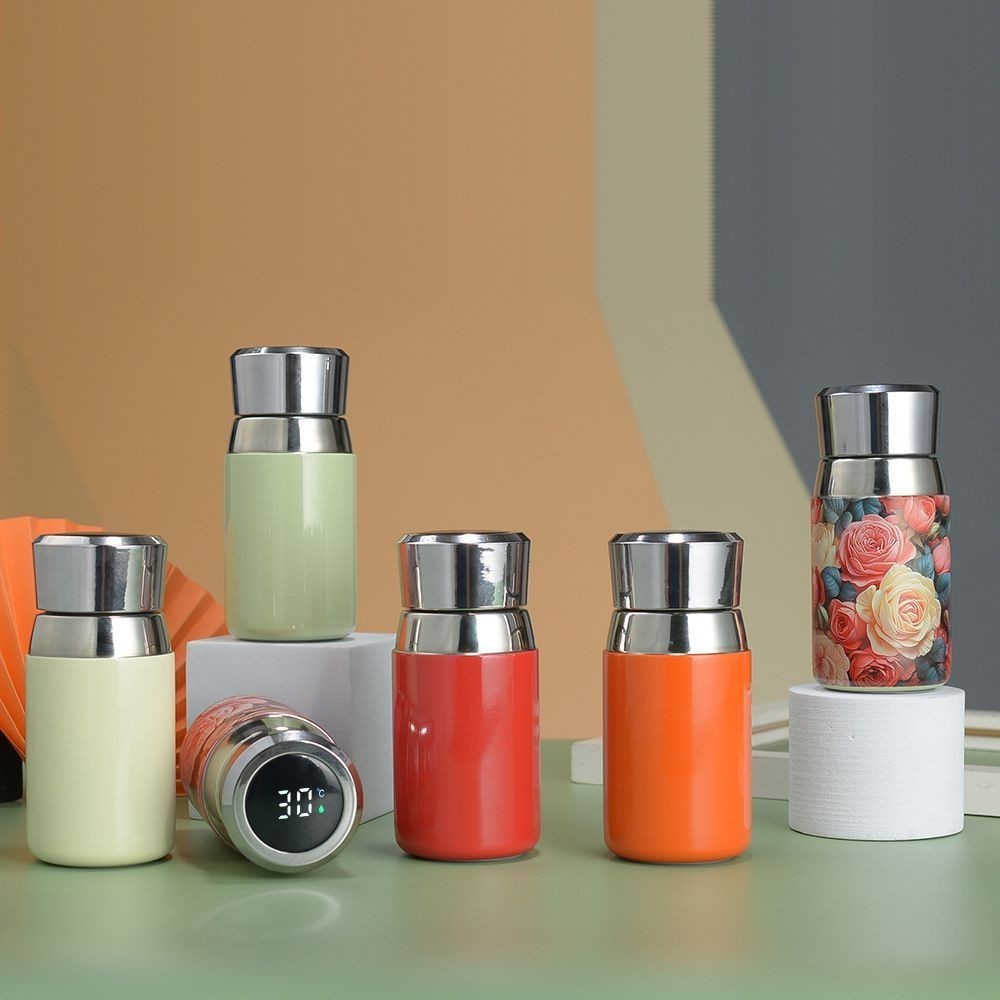 Bình Giữ Nhiệt Mini 200ml Inox 316, Hiển Thị Nhiệt Độ LED Giữ Nóng Lạnh, Bình Nước Nhỏ Gọn