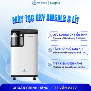 Máy Tạo OXY OWGELS 5 Lít, Máy Y Tế Tại Nhà Cho Người Bệnh, Tiết Kiệm Điện Năng - Bảo Hành 1 Năm