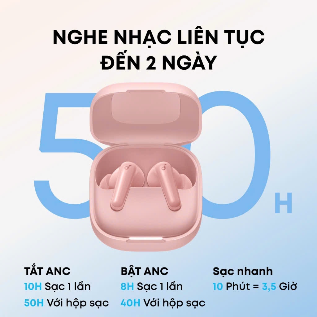 [ BH 18th ] Tai nghe true wireless Chính hãng Anker Soundcore R60i NC | Hires Audio | ANC 52dB | BigBuy360 - bigbuy360.vn