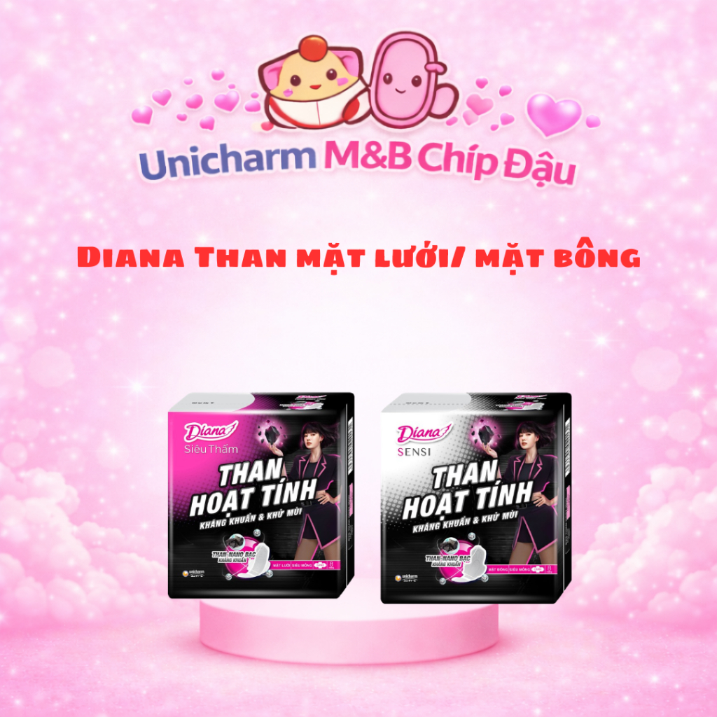 Băng vệ sinh Diana Siêu thấm, Sensi than hoạt tính 8Miếng