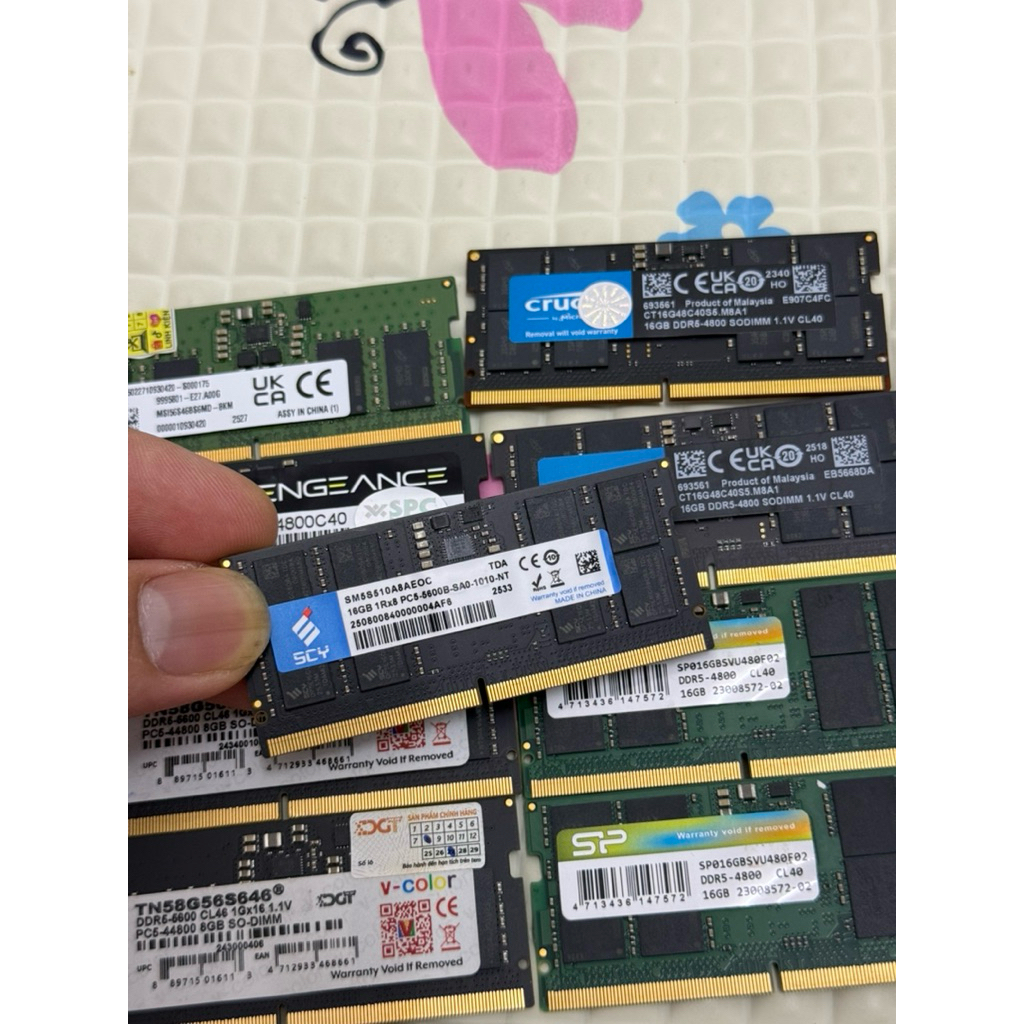 Ram Laptop ddr5 16gb, 8Gb bus 5600, 4800 MHz hàng tháo máy chính hãng