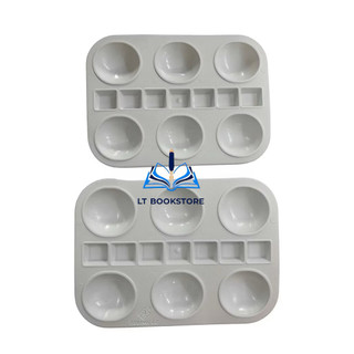 Khay Pha Màu Vẽ Bằng Nhựa Trắng, Tô Tượng, Vẽ Tranh, Trang Trí - LT Store
