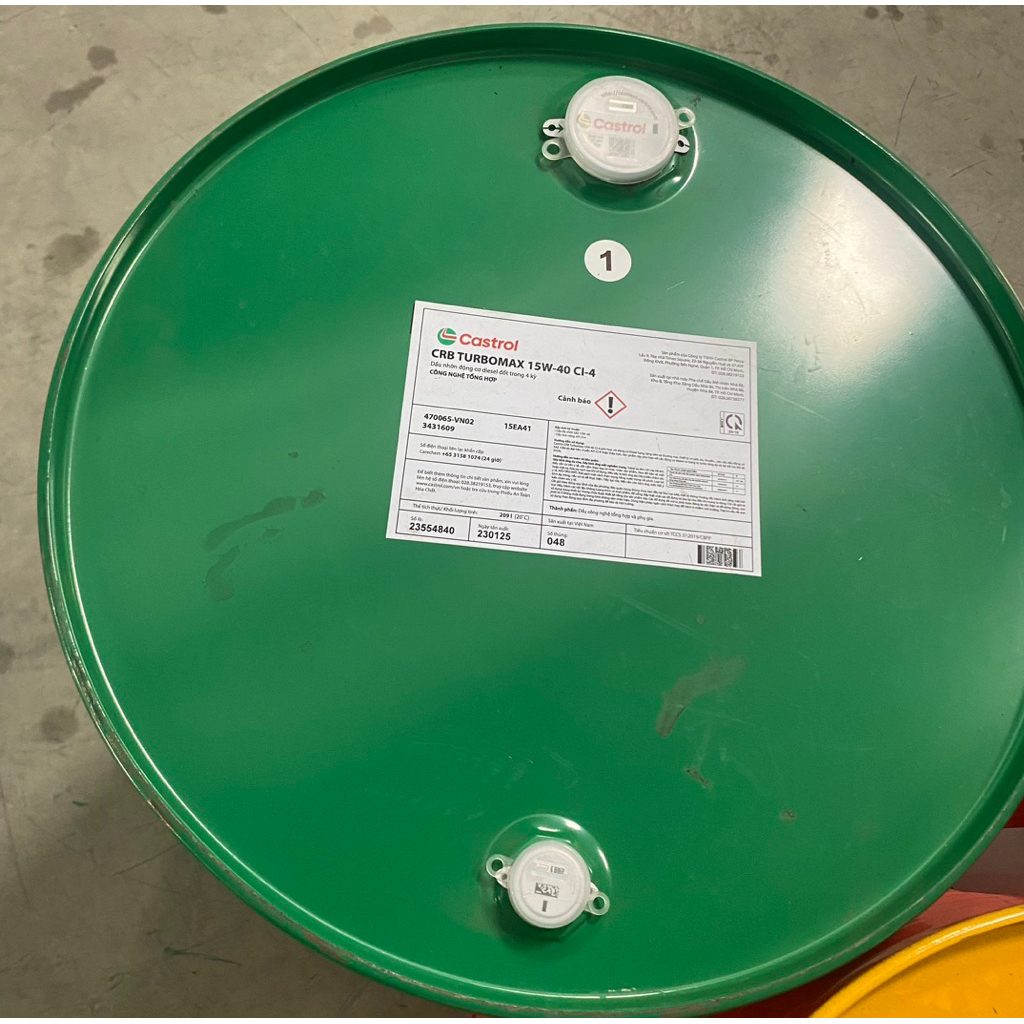 dầu nhớt Castrol turbomax ci4 15w40 và 20w50 phuy 209