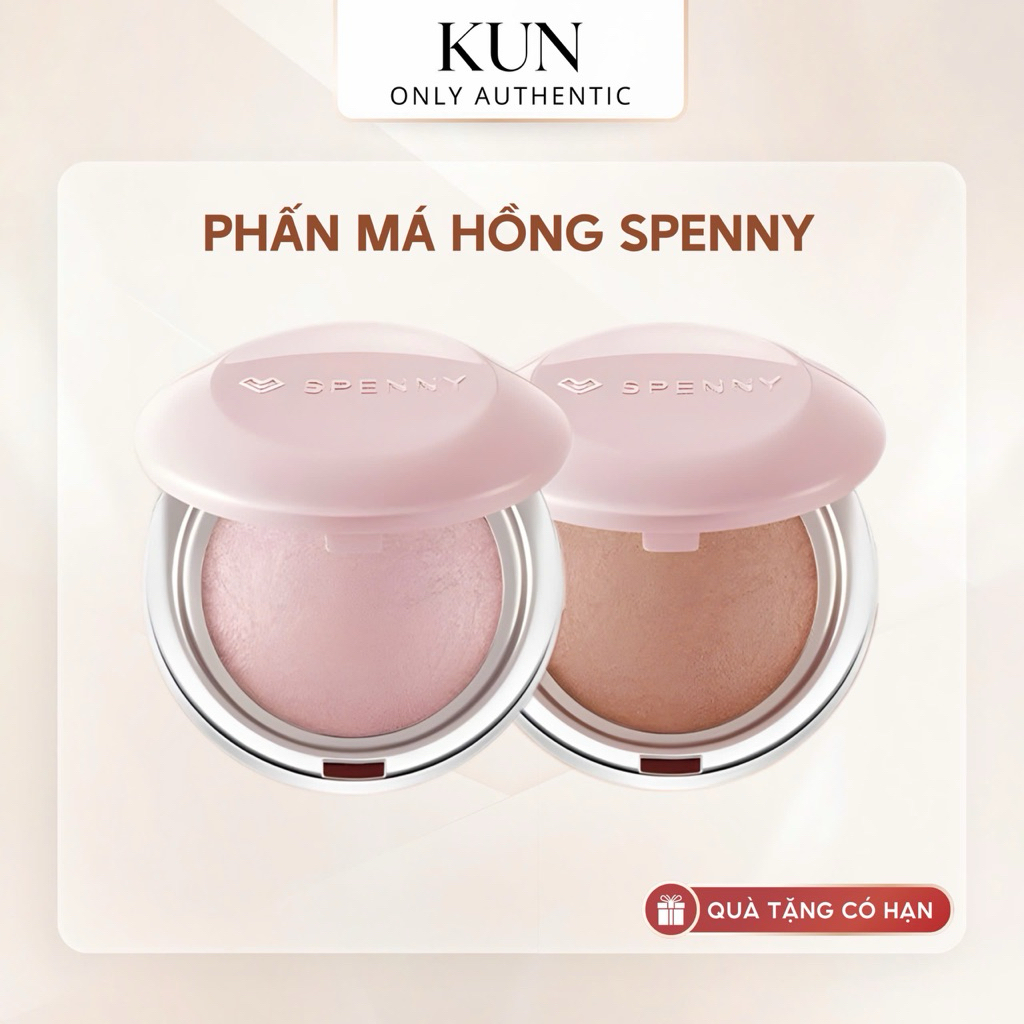 Phấn má hồng Spenny mỏng mịn, phấn khoáng ,hiệu ứng căng bóng tự nhiên