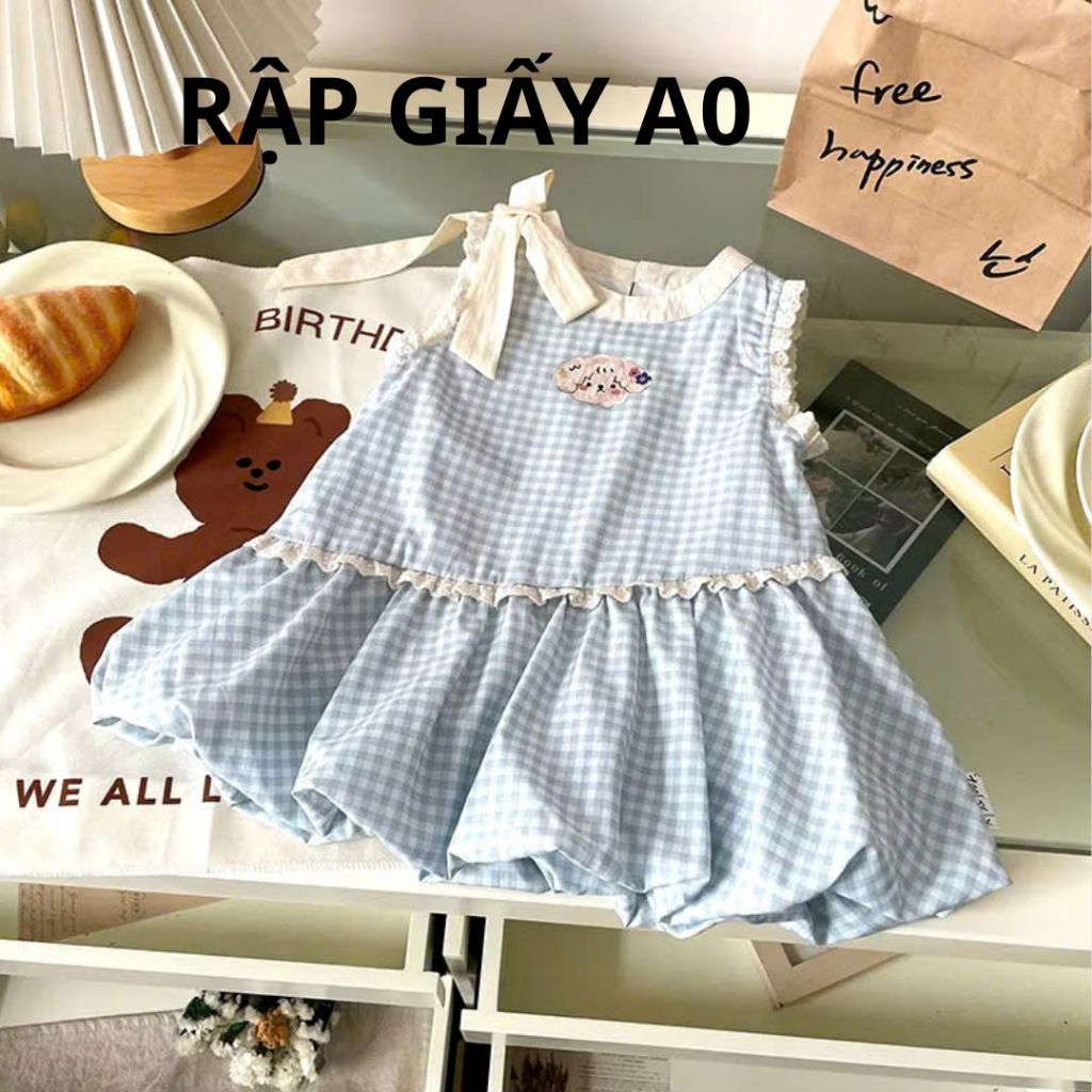 RẬP GIẤY A0 - Váy Bí Bé Gái - AN05 (SẢN PHẨM LÀ GIẤY)