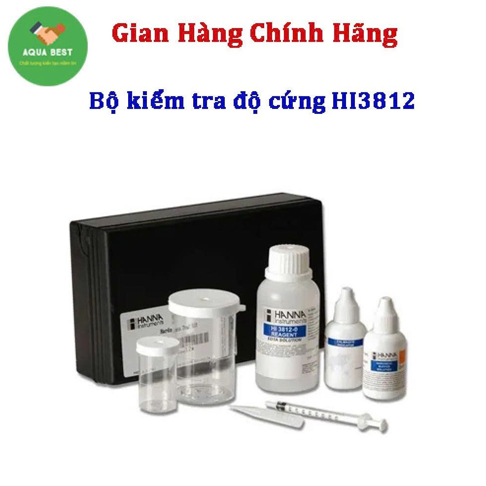 [Chính Hãng] Bộ kiểm tra độ cứng tổng (0-300mg/L) Kèm Thuốc Thử 100 Lần Đo HI3812, Hãng Hanna