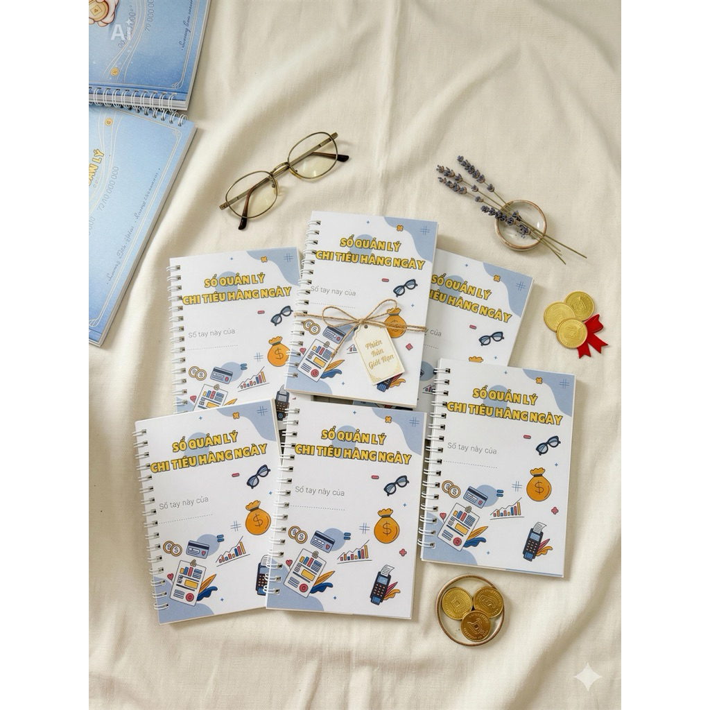 Combo 2 cuốn sổ ghi chi tiêu hàng ngày - quản lý chi tiêu