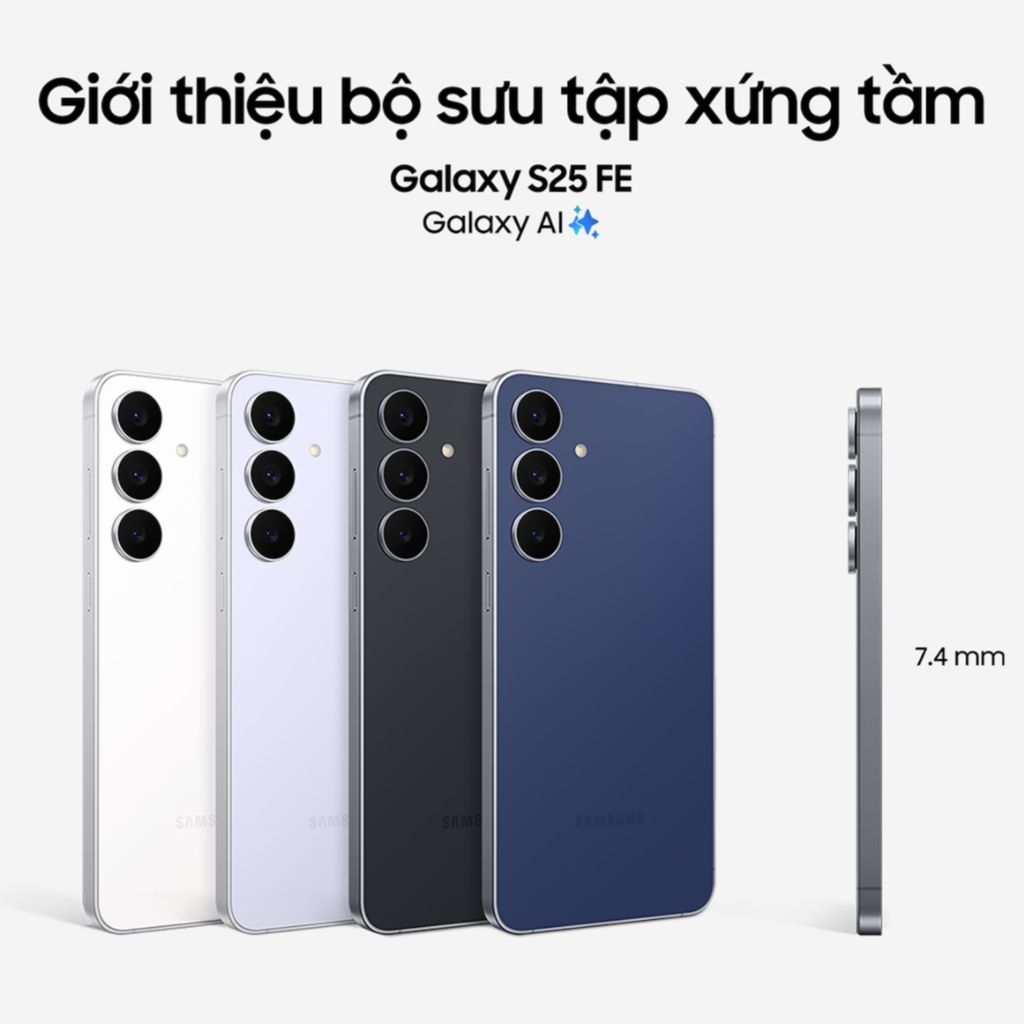 Điện thoại Samsung Galaxy S25 FE 5G - Hàng Chính Hãng - Màn 120Hz - Chip Exynos 2400 10 Nhân - Camer