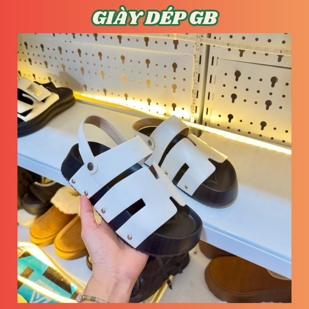 Dép Nữ Chữ H Quai Ngang Bản To Đế Cao 4cm Có Quai Hậu – Dép Sandal Nữ Đi Học Đi Chơi Êm Chân