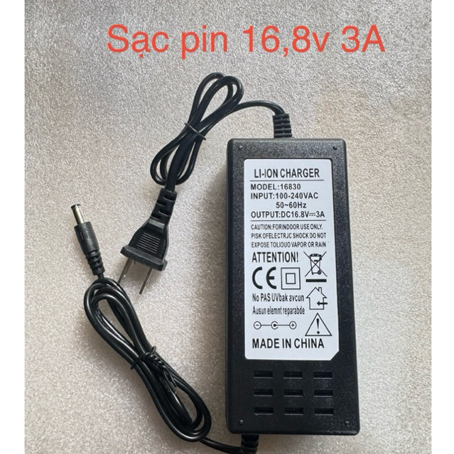 sạc pin 4s 16,8v dùng cho các loại pin 4cell 8cell và 12cell