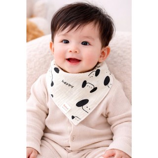 Yếm sơ sinh 100% cotton nút bấm cho bé