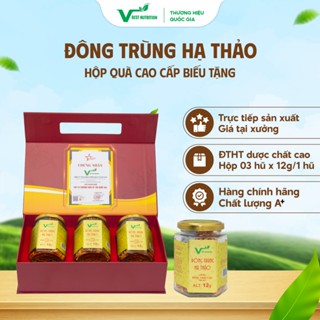 Hộp 3 Hũ Nấm Đông Trùng Hạ Thảo Sợi Thượng Hạng & Dược Chất Cao Bồi Bổ Sức Khoẻ Best Nutrition