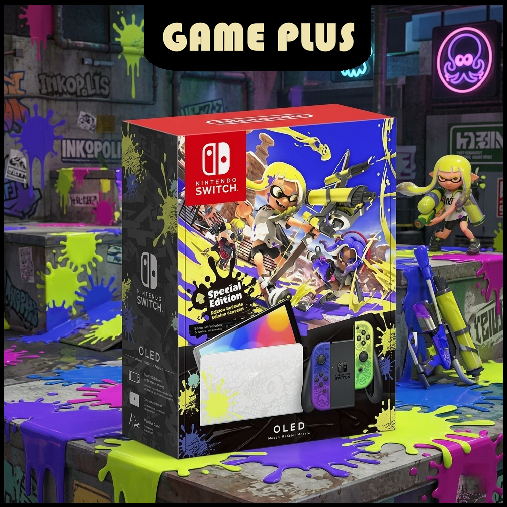 Máy chơi game Nintend Switch Oled Splatoon 3 Edition (Fullbox - Likenew - Hack)