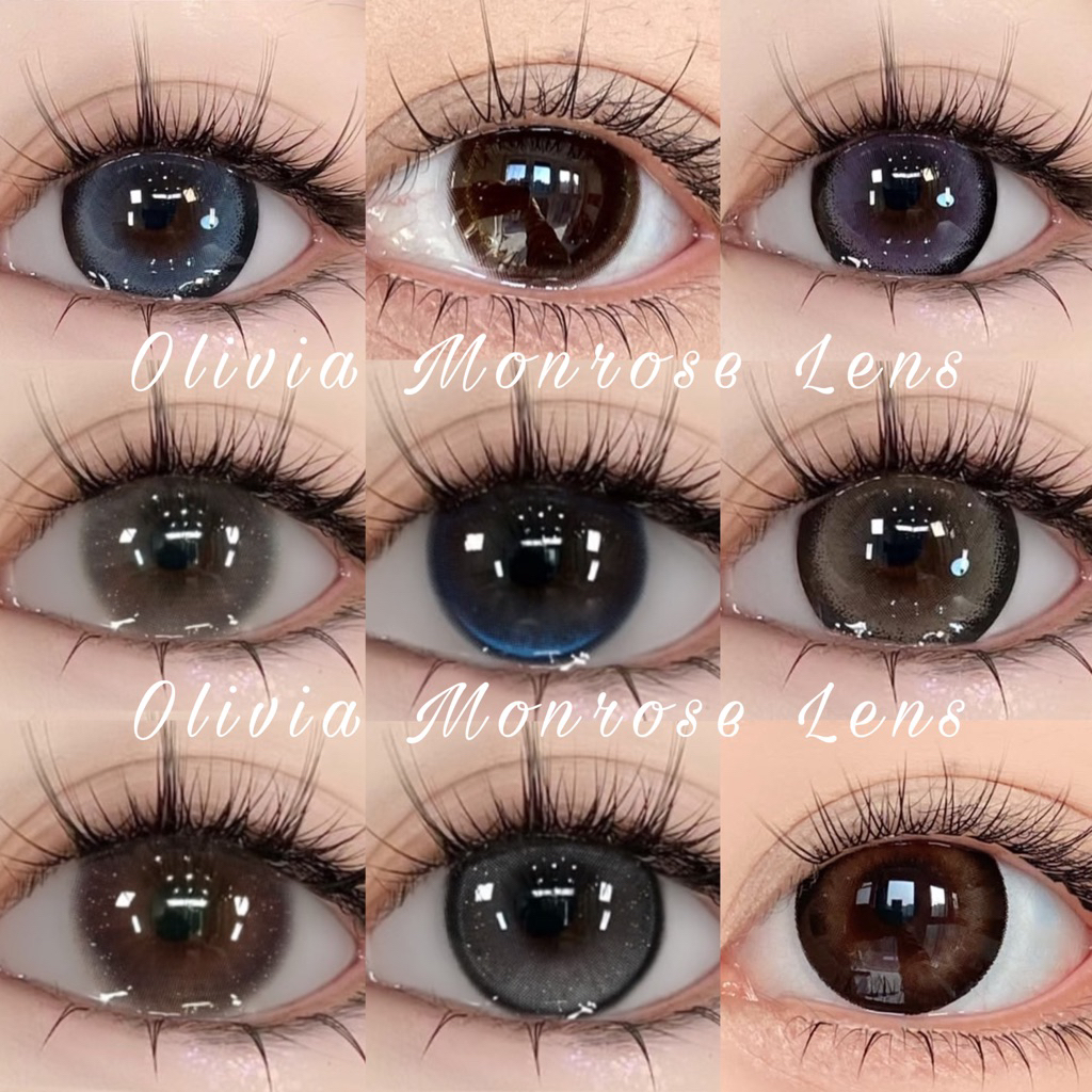 Olivia Monrose lens - Lens Mắt [ O ĐỘ ] BST Lens Nâu và Xám Tự Nhiên - Lens Tây ⛅ free case đựng len