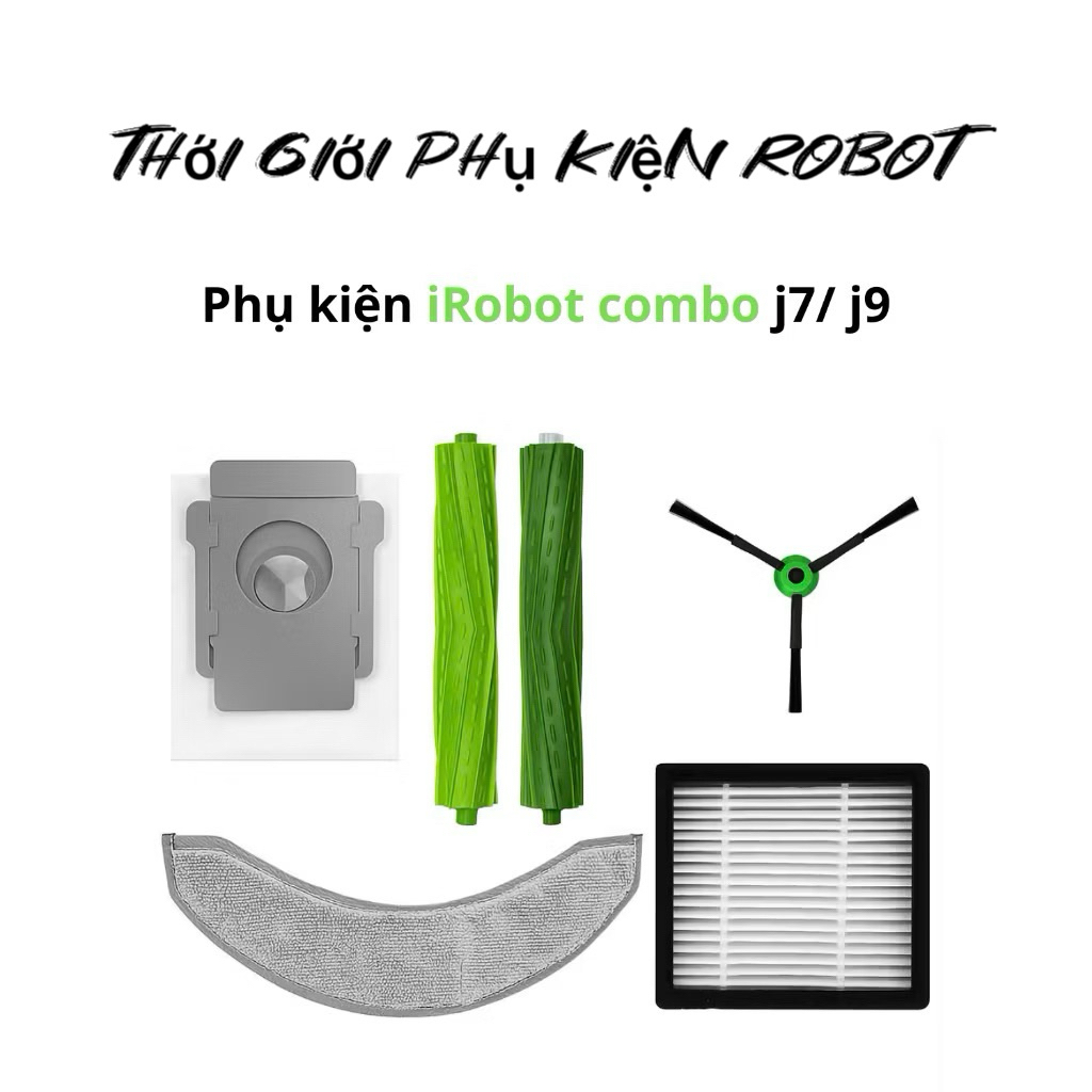 Bộ Phụ Kiện Thay Thế Cao Cấp Cho iRobot Roomba J7 / J9 Plus Combo