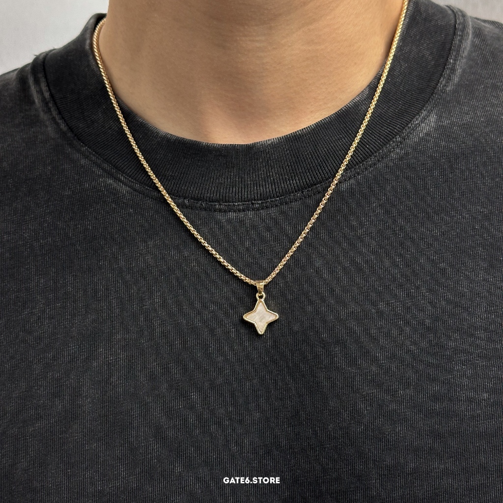 Vòng cổ thép titan Nam nữ LY, dây đeo Unisex Mini Star - GATE6 - 5599