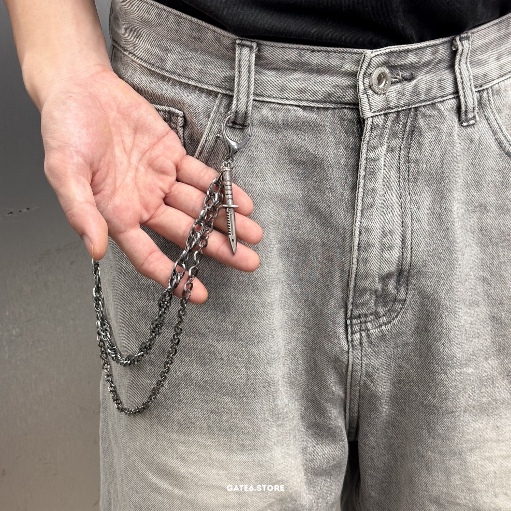 Dây xích quần LY thép titan, chain phụ kiện thắt lưng Dagger 1913 - GATE6 - 5582