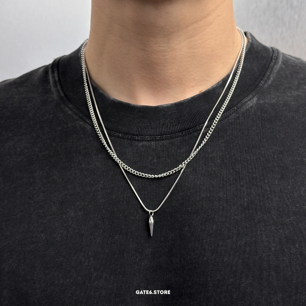 Vòng cổ thép titan Nam nữ LY, dây đeo Unisex D Studded 4658 - GATE6 - 5595