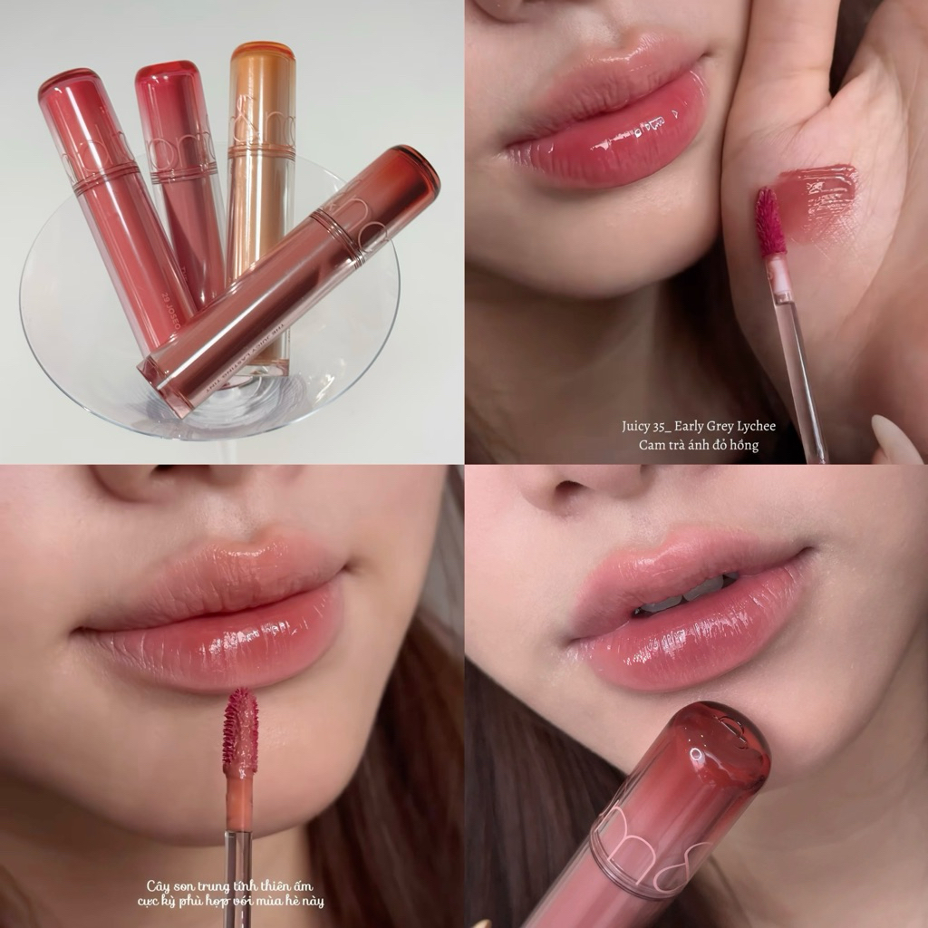 [Mẫu Mới] Son Bóng Romand Juicy Lasting Tint 3.5g Full Màu 29-30-34-35 Hàn Quốc