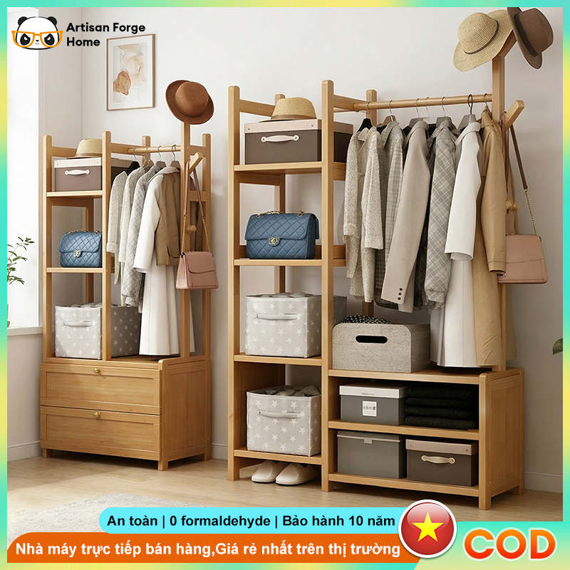 Tủ Quần Áo Gỗ Tủ Treo Đồ Tủ Quần Áo Treo Bằng Gỗ Chất Lượng Cao Cho Căn Hộ Nhỏ Phòng Ngủ Dễ Lắp Đặt