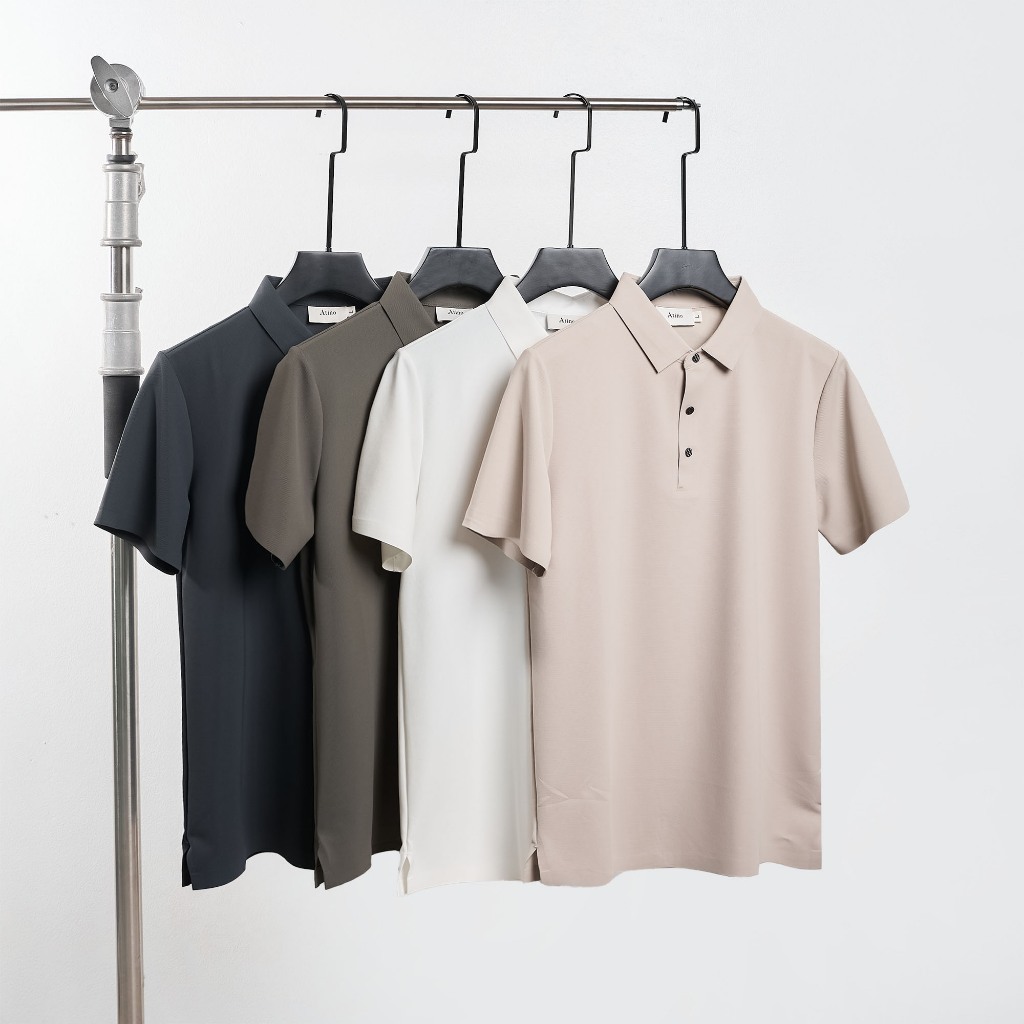 Áo Polo Nam ATINO Chất Liệu Thoáng Mát Co Giãn Đứng Form Tôn Dáng L.6.3462