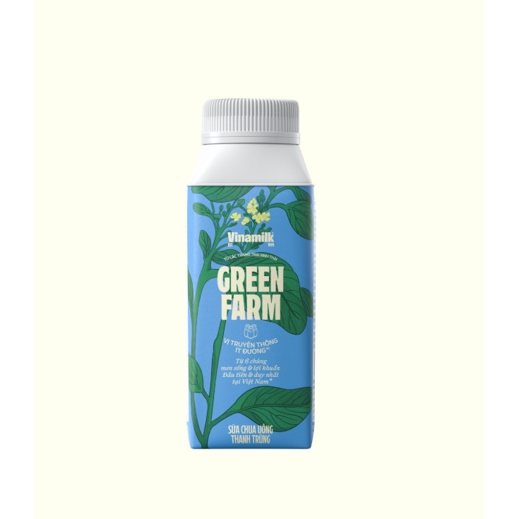 [Hàng tặng Không bán] 1 chai sữa chua uống thanh trùng Vinamilk Green Farm  ít đường chai 200ml
