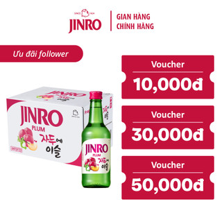 [CHÍNH HÃNG][HỎA TỐC 24H] Soju Hàn Quốc JINRO VỊ MẬN - Thùng 20 chai 360ML 13%