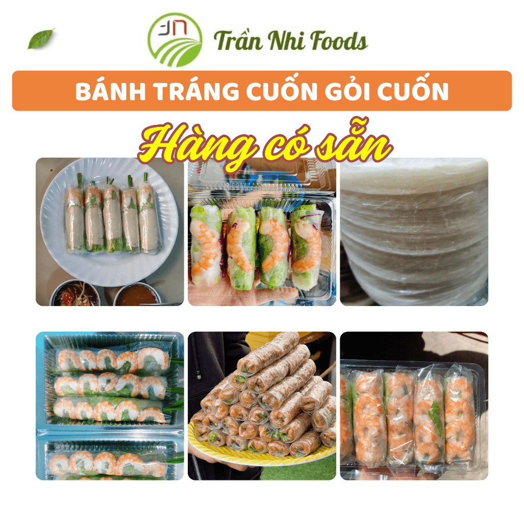 Combo thùng 20kg, 50kg Bánh Tráng Size 22cm, 16cm Loại 2 Bánh Tráng Cuốn Gỏi Cuốn Trần Nhi Foods