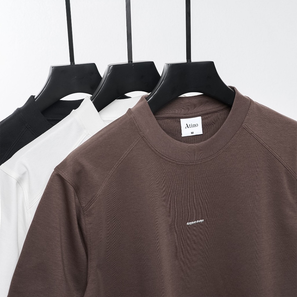 Áo Phông Trơn Nam ATINO Thoáng Khí Chất Vải Chống Nhăn Giữ Form TốtL.3.2818