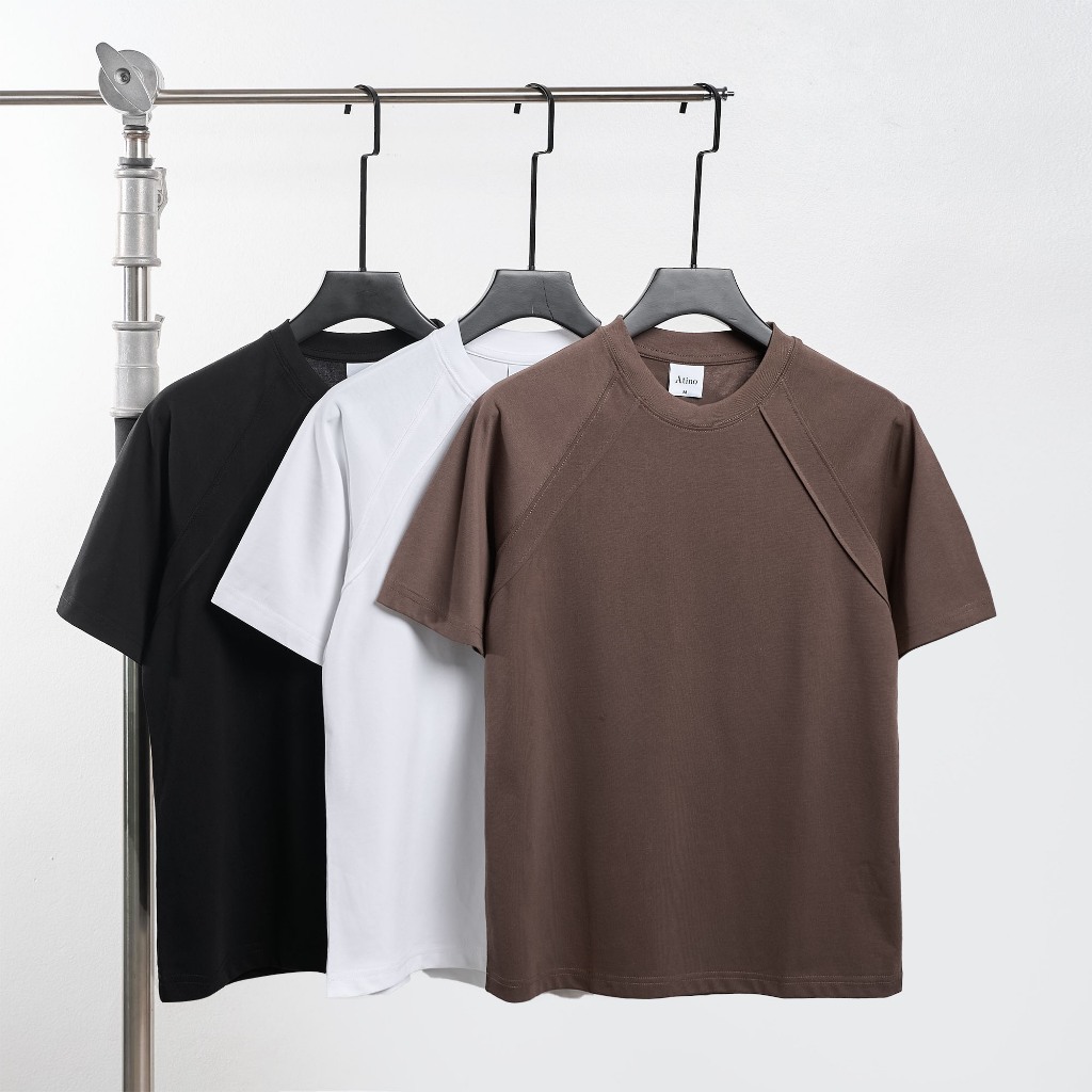 Áo Phông Nam ATINO Dáng Regular Vừa Vặn, Chất Cotton Pha Mềm Mịn Ít Nhăn L.3.2808