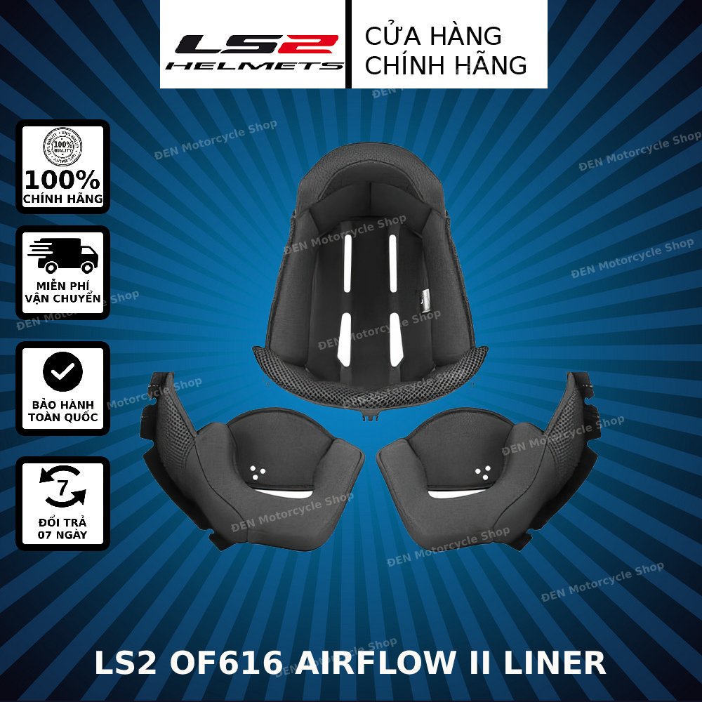 Bộ Lót Thay Thế Mũ Bảo Hiểm LS2 OF616 AIRFLOW II Chính Hãng