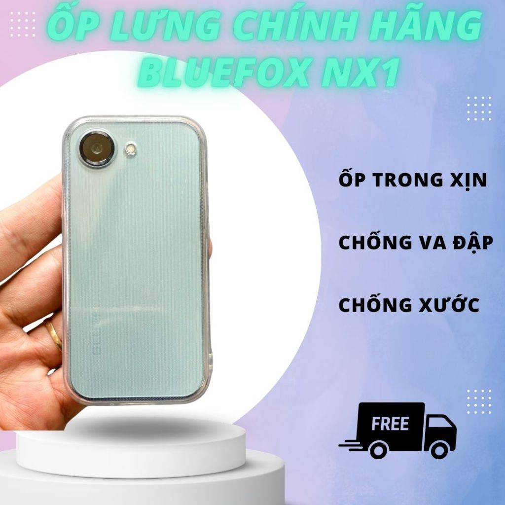 Ốp lưng chính hãng Bluefox NX1   -   Phiên bản có Camera  -  Ốp trong silicon