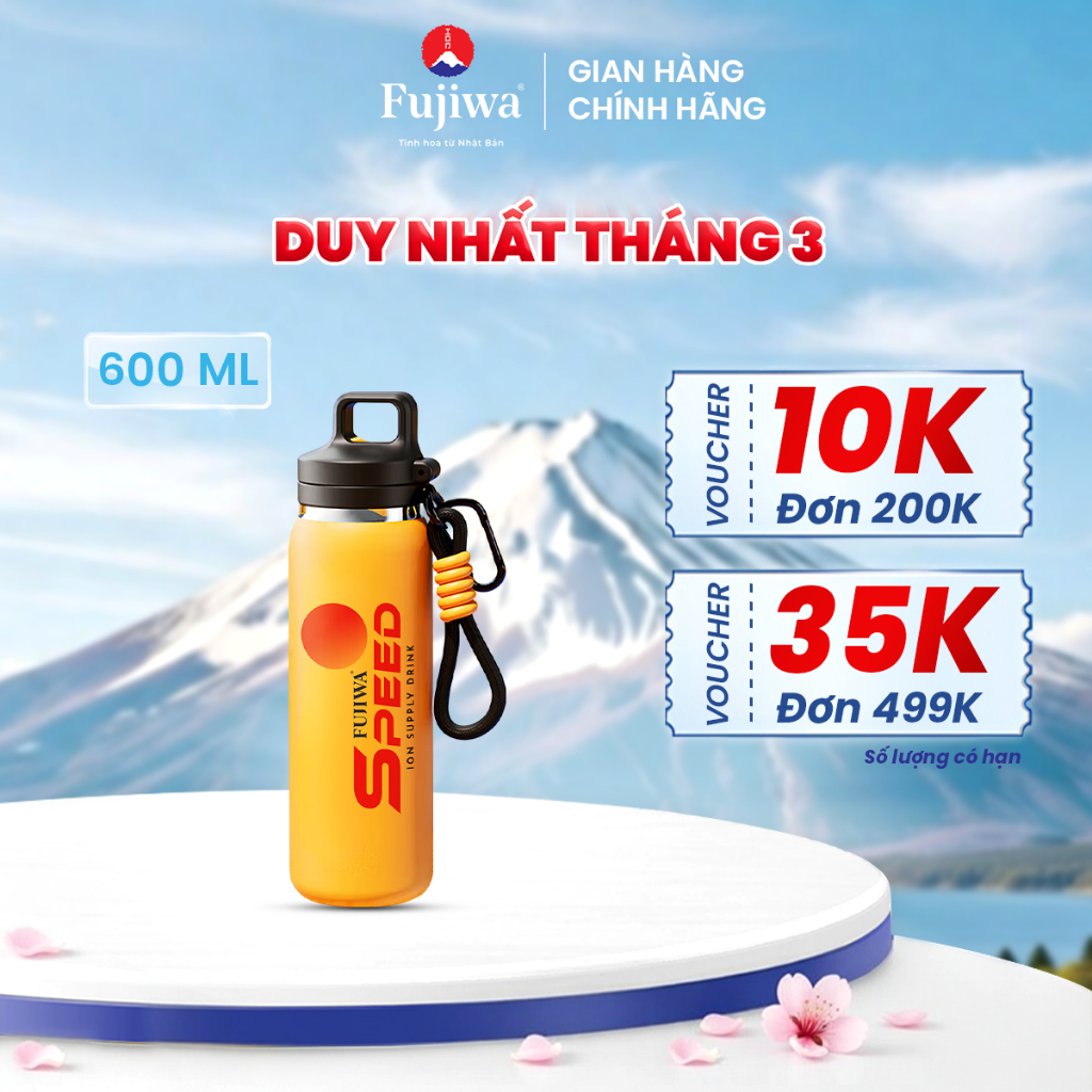 Bình Thể Thao Fujiwa SPEED 600ml Thiết Kế Năng Động, Tiện Lợi Khi Vận Động