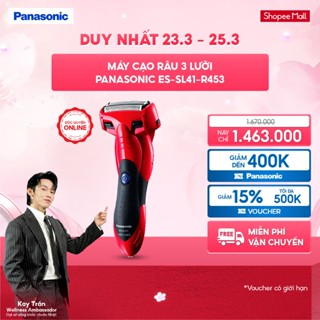 [ELPN500S GIẢM 15% TỐI ĐA 500K] Máy cạo râu 3 lưỡi Panasonic ES-SL41-S453/ES-SL41-R453 - Hàng Chính Hãng